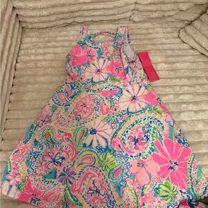 NWTs: Lilly Pulitzer Pink and Blue Paisley Kids Dress